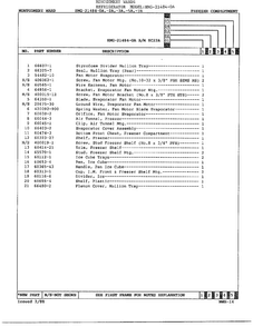 Freezer Compartment Page 2 Diagram and Parts List for 21484-OA  Admiral Refrigerator