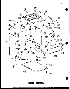 Chassis Assembly Diagram and Parts List for SMCD-2 P18011-10T Amana Trash Compactor