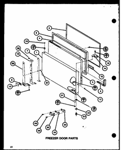 Freezer Door Parts (tl20j/p7739029w) (tli20j/p7739030w) Diagram and Parts List for TL8J-P7739024W  Amana Refrigerator