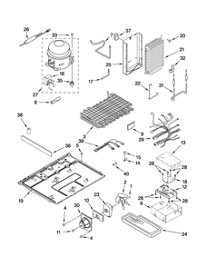 Unit Parts Diagram and Parts List for MCD2358WEW01  Maytag Refrigerator