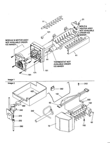 Icemaker Diagram and Parts List for BC21V1C-P1325022WC  Amana Refrigerator