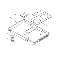 Burner Box Assembly Diagram and Parts List for JED8130ADB17  Jenn-Air Cooktop