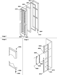 Freezer Door Diagram and Parts List for SR25TE-P1194002WE  Amana Refrigerator