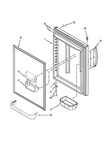 Refrigerator Door Parts Diagram and Parts List for MBL2556KES4  Maytag Refrigerator
