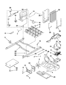 Unit Parts Diagram and Parts List for MSD2578VEW00  Maytag Refrigerator