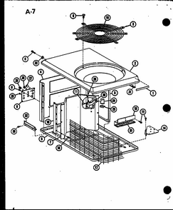 (ercf18-u01b/p67471-11c) (ercf24-u01b/p67471-12c) (ercf30-u01b/p67471-13c) (ercf36-u01b/p67471-14c) (ercf42-u01b/p67471-15c) Diagram and Parts List for ERCF48-U01B P67471-16C Amana Air Conditioner