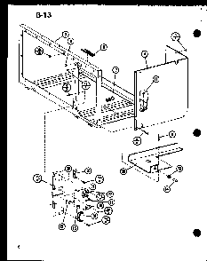 Section 3 Diagram and Parts List for MVH-900 P75409-3M Amana Microwave