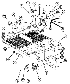 Compressor Compartment Diagram and Parts List for TL18G-P75535-10W  Amana Refrigerator