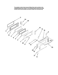 Upper Door Parts Diagram and Parts List for MGR6775BDB18  Maytag Range