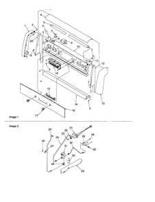 Backguard And Gas Supply Diagram and Parts List for ARG7800E-P1143355NE  Amana Range