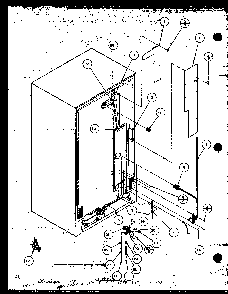 Back Of Unit Diagram and Parts List for SBD20MW-P1120201WW  Amana Refrigerator