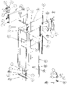 Freezer Door, Hinge, & Trim Diagram and Parts List for 36761-P1135802W  Amana Refrigerator
