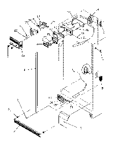 Refrigerator/freezer Controls And Cabinet Parts Diagram and Parts List for 2599A-P1190419WL  Amana Refrigerator