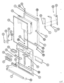 Top Mount Page 27 Diagram and Parts List for TC22N-P116205W  Amana Refrigerator