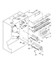 Refrigerator Liner Parts Diagram and Parts List for JB36CXFXRB00  Jenn-Air Refrigerator