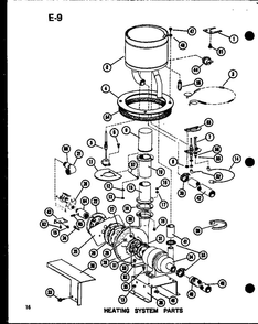 Heating System Parts 1 Diagram and Parts List for EPCG2408-1C P67470-14C Amana Heater