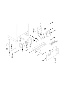 Unit Parts Diagram and Parts List for JUR24FRECX00  Jenn-Air Refrigerator