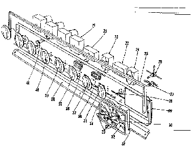 Control Panel Section Diagram and Parts List for 1019036400  Kenmore Range