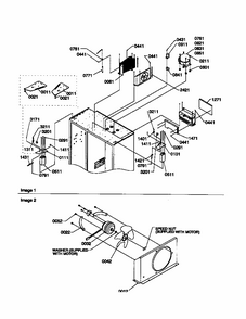 Top Hinges, Condenser & Compressor Diagram and Parts List for S148DA01-P1305602W  Amana Refrigerator