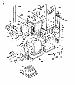 Body Section Diagram and Parts List for 8504268390  Kenmore Range