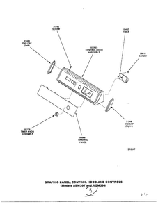 Graphic Panel/control Hood And Controls Page 2 Diagram and Parts List for 7493-LEM437  Amana Dryer