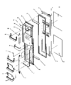 Freezer Door Diagram and Parts List for SXD20Q2W-P1162508WW  Amana Refrigerator