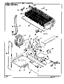 Unit Compartment & System Diagram and Parts List for CNT19W7A CC56A Crosley Refrigerator