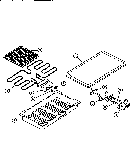 Electric Grill Cartridge Diagram and Parts List for A0330  Jenn-Air Range