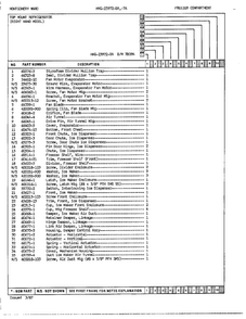 Freezer Compartment Page 2 Diagram and Parts List for 23972A  Admiral Refrigerator