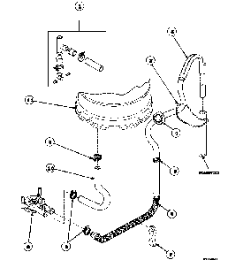 Drain Hose And Siphon Break Diagram and Parts List for LW8413W2B PLW8413W2B Amana Washer