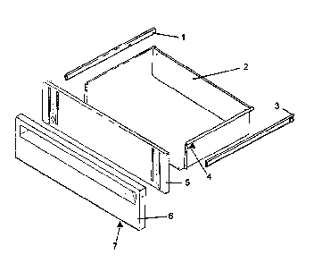 Storage Drawer Assembly Diagram and Parts List for AGS761W-P1142635NW  Amana Range
