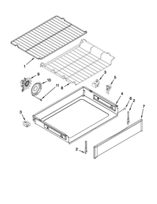 Part Location Diagram of WPW10325670 Whirlpool Drawer Panel