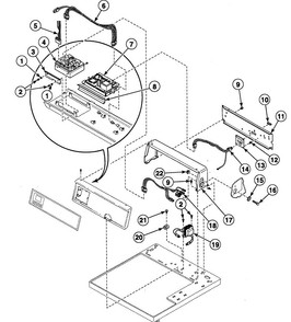 Control Assy Diagram and Parts List for SDEB07QJ1500  Speed Queen Dryer
