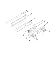 Control Panel Parts Diagram and Parts List for JDS9860BDS22  Jenn-Air Range