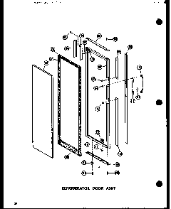Refrigerator Door Assy Diagram and Parts List for SRN22N-C-P60230-17WC  Amana Refrigerator