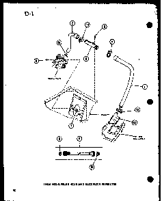 Inlet Hose Diagram and Parts List for TAA200 P75751-13W Amana Washer