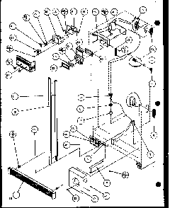 Refrigerator Diagram and Parts List for SBD20K-P1117701W  Amana Refrigerator