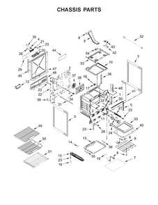 Chassis Parts Diagram and Parts List for JDS1750FS0  Jenn-Air Range