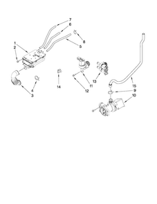 Dispenser And Pump Parts Diagram and Parts List for MHWC7500YW0  Maytag Washer