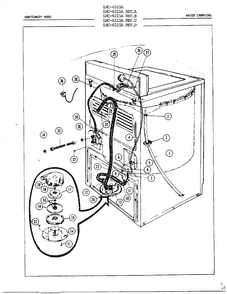 Water Carrying Diagram and Parts List for 6215A REV D Norge Washer