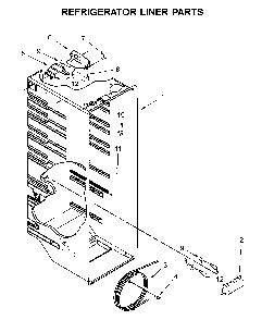 Refrigerator liner parts Diagram and Parts List for MSS25C4MGK03  Maytag Refrigerator
