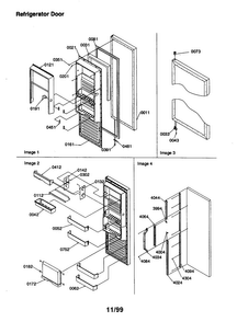 Refrigerator Door Diagram and Parts List for SSD25TE-P1314201WE  Amana Refrigerator
