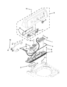 Control Panel Parts Diagram and Parts List for MVWB980BW0  Maytag Washer