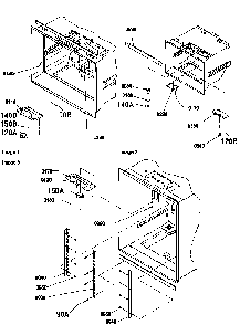 Shelf Ladders/light Assemblies Diagram and Parts List for BRF20TLW-P1199201WL  Amana Refrigerator