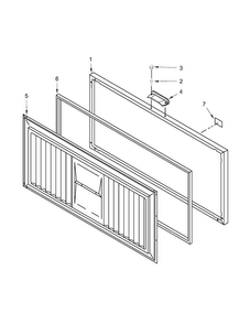 Door Parts Diagram and Parts List for AZC31T15DW00  Amana Freezer
