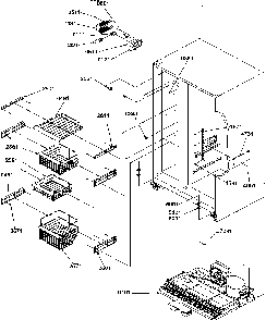 Freezer Shelves And Light Diagram and Parts List for SRDE27TPW-P1190603WW  Amana Refrigerator