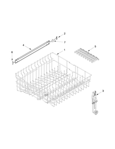 Upper Rack And Track Parts Diagram and Parts List for MDB7749SBM2  Maytag Dishwasher