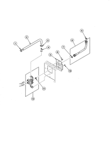 Mixing Valve/inlet & Dispenser Hose Diagram and Parts List for SWF261WH  Speed Queen Washer