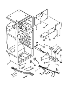 Liner Parts Diagram and Parts List for A8RXNGFBS01  Amana Refrigerator