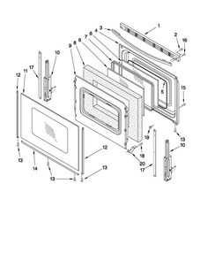 Door Parts Diagram and Parts List for AER5522VCS0  Amana Range